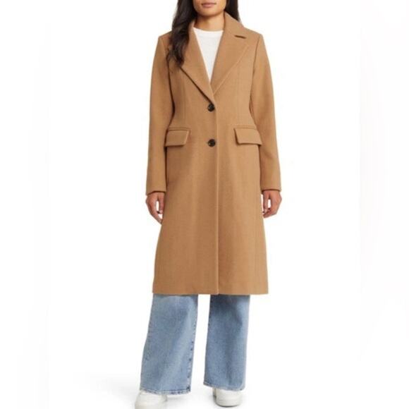 NWT Michael Kors Sz XXL Dark Camel Single Breasted Classic Winter Trench Coat - Picture 2 of 5